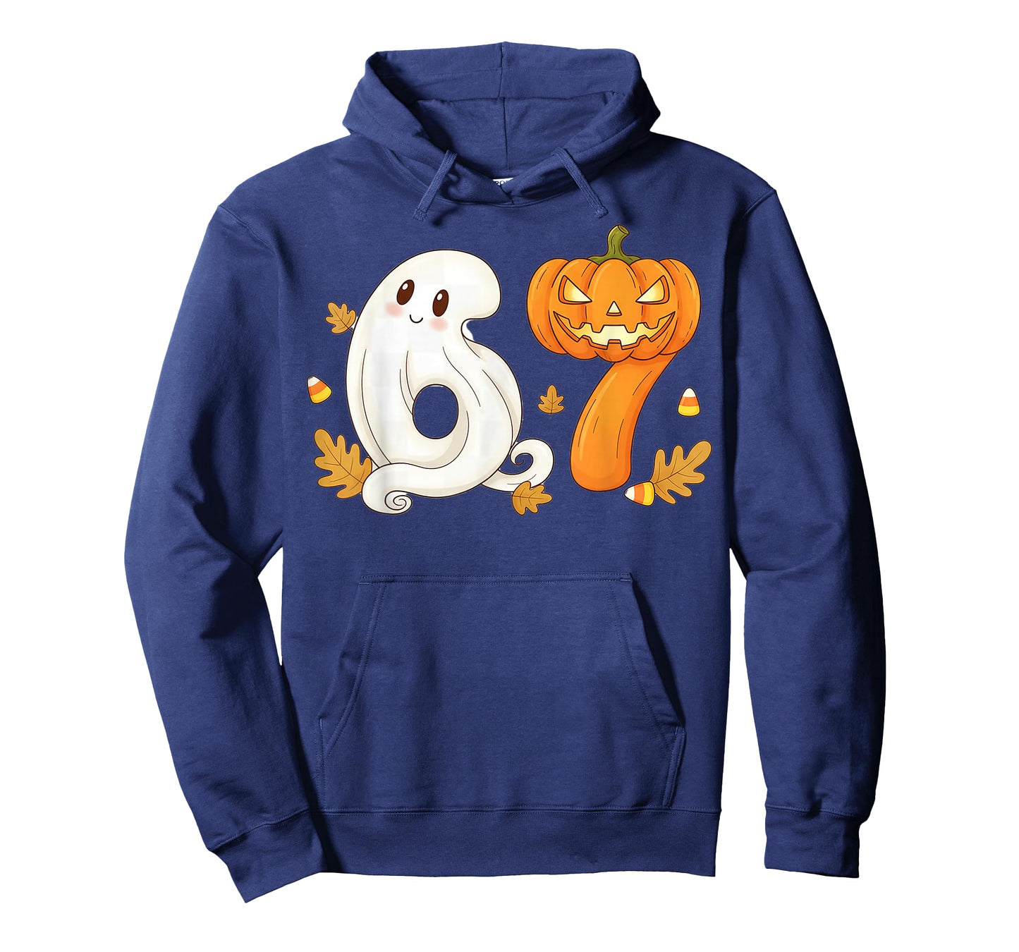 Ghost Scary Pumpkin Head 67 Six Seven Halloween Fun T-Shirt