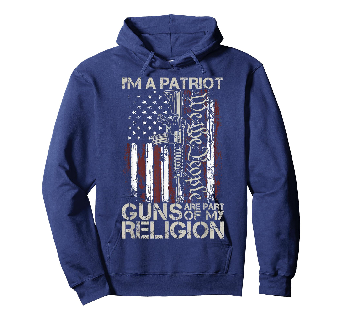 I'm a Patriot Guns are Part of My Religion Gun American Flag T-Shirt
