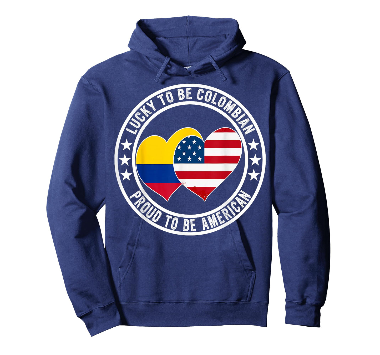 Lucky To Be Colombian Proud To Be American Colombia USA Flag T-Shirt