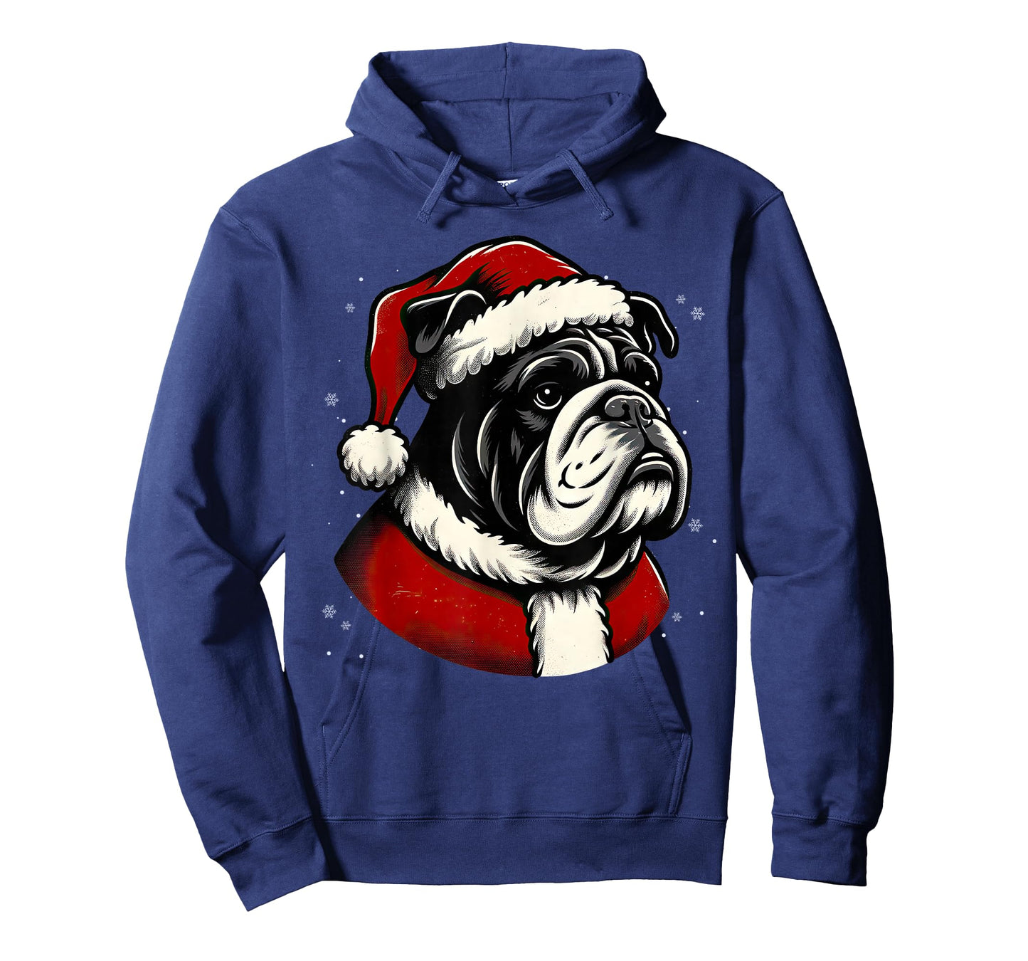 Bulldog Santa Christmas Tree Lights Ugly Pajama Dog Lover T-Shirt