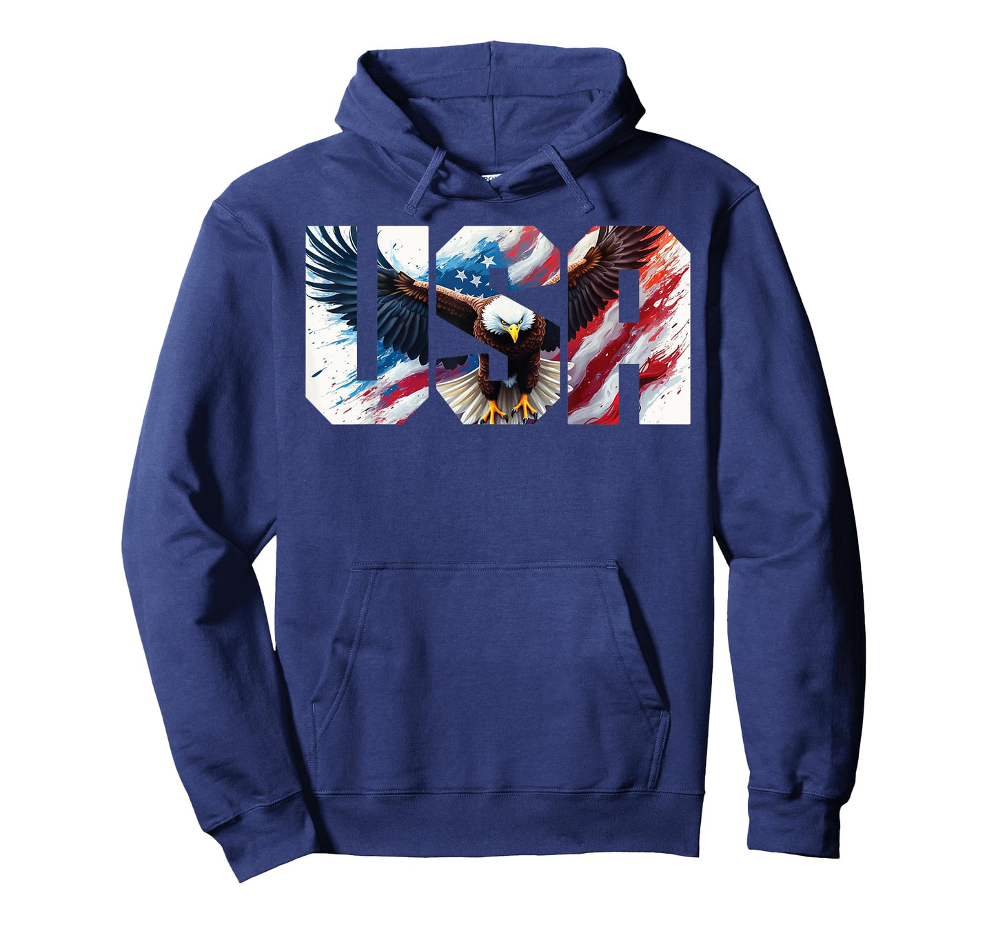 USA American Flag Women Men Bald Eagle Patriotic 4th of July T-Shirt