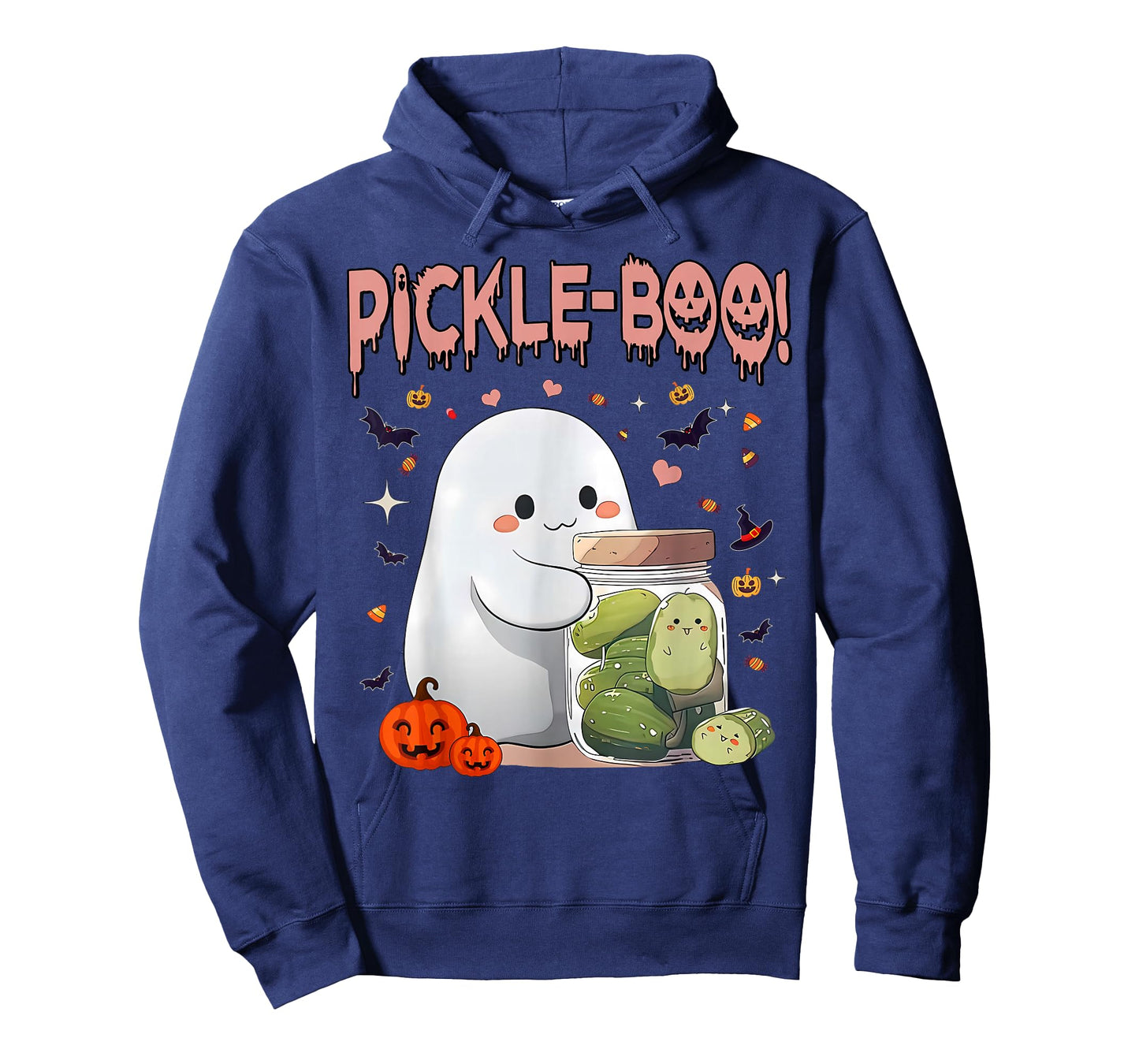 Vintage Kawaii Pickle Boo Ghost Halloween Spooky Season T-Shirt