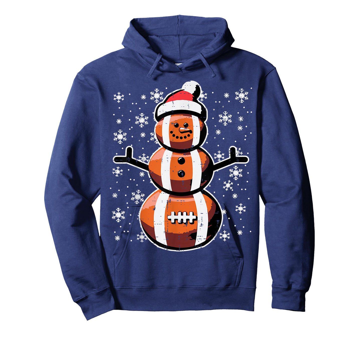 Christmas American Football Snowman Xmas Boys Kids Men Youth T-Shirt