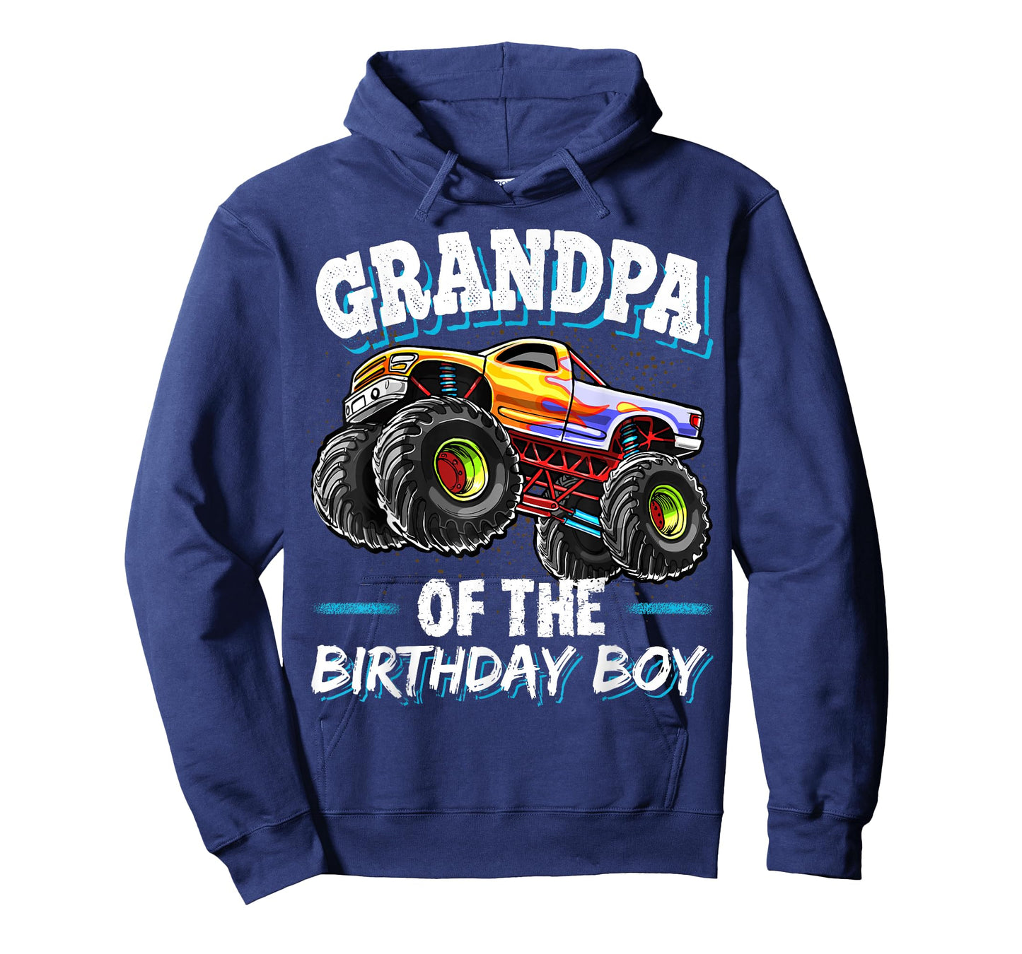 Grandpa of the Birthday Boy Monster Truck Birthday Party T-Shirt