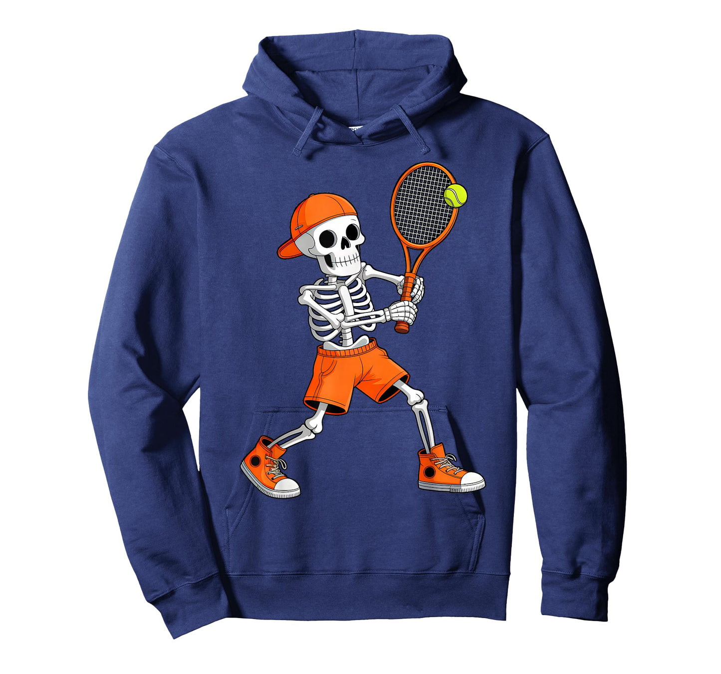 Funny Skeleton Play Tennis Halloween Costume Boys Men Kids T-Shirt