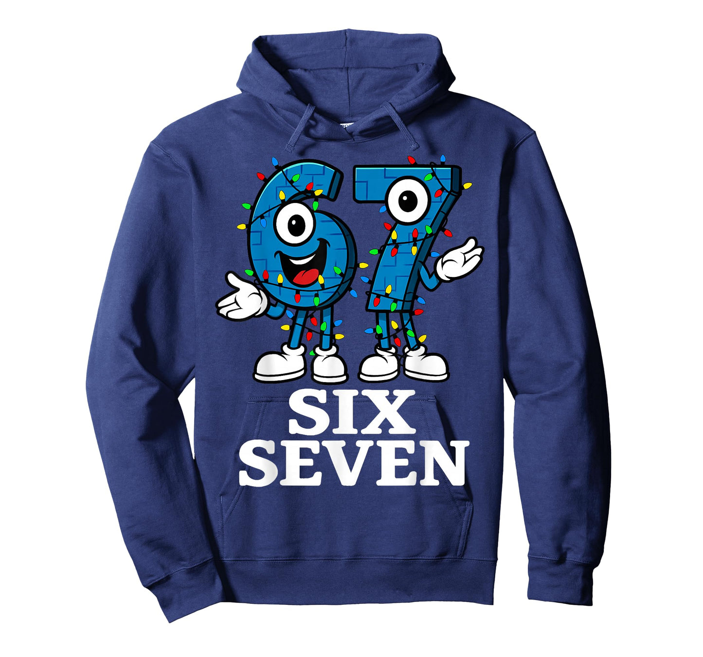 67 Six Seven 6-7 Christmas Lights - Funny Brainrot Kids Meme T-Shirt