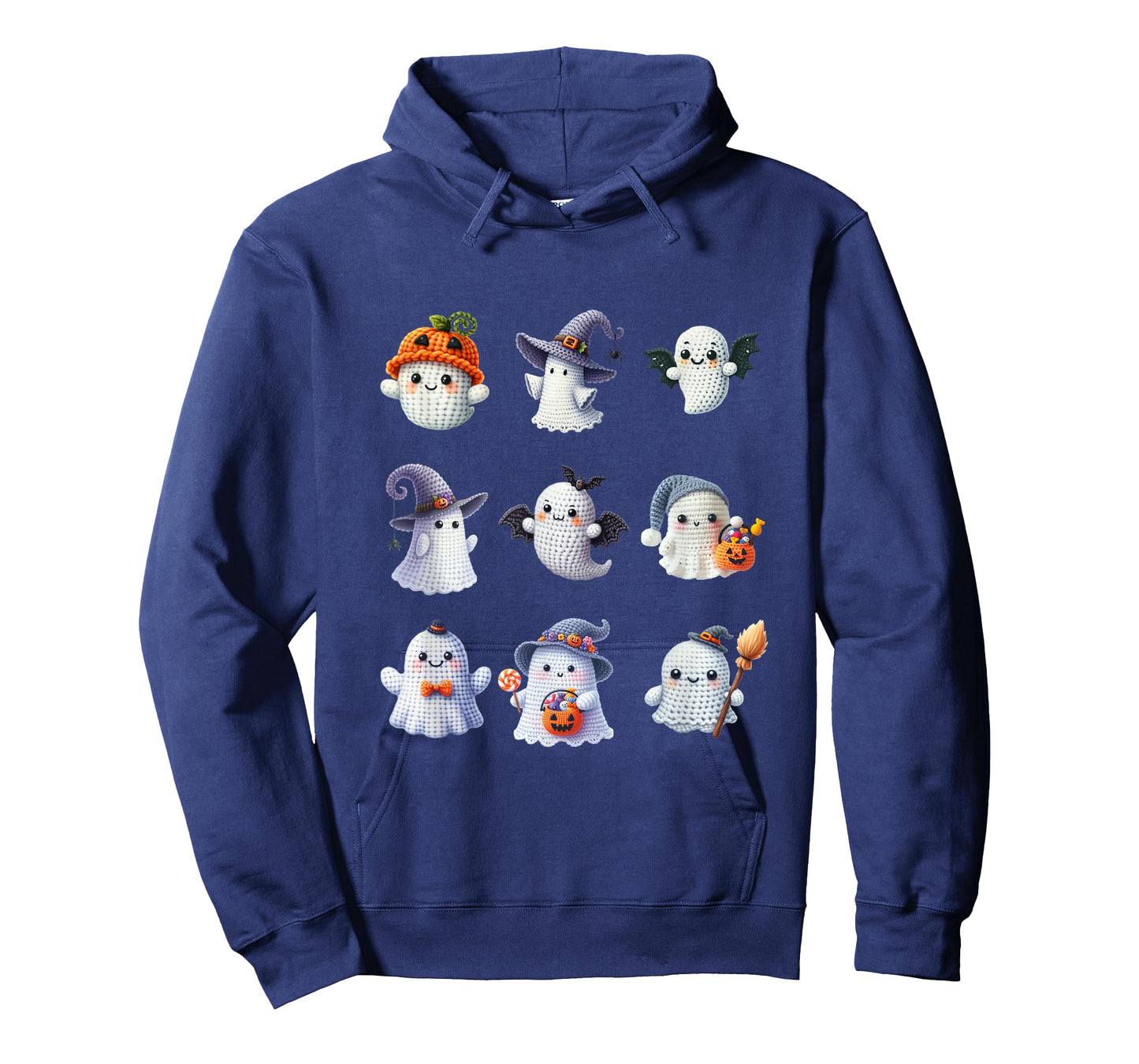 Halloween Crochet Lovers Cute Yarn Ghosts Knitter T-Shirt