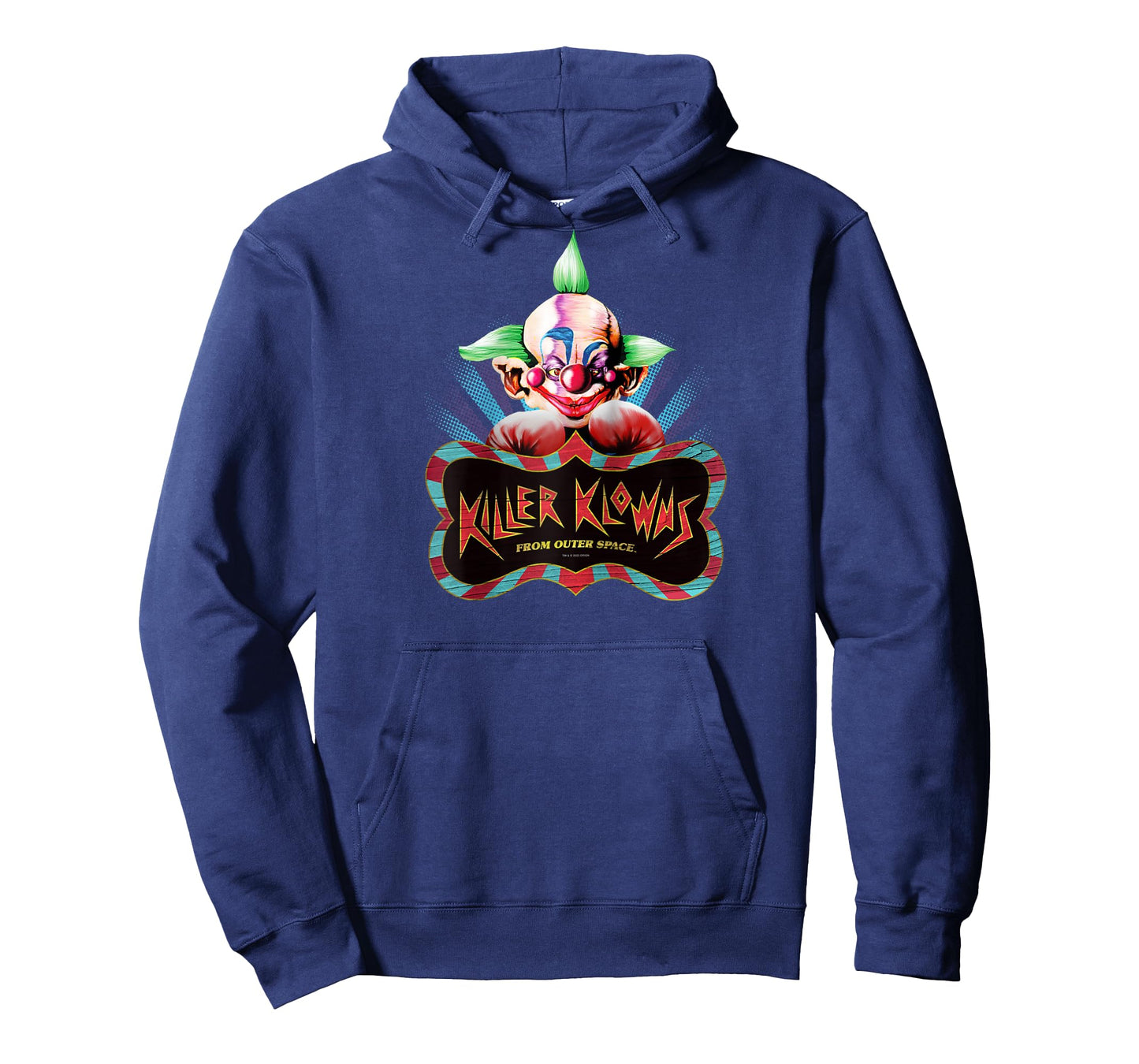 Killer Klowns from Outer Space Shorty Boxing Pose Above Logo Raglan Baseball Tee