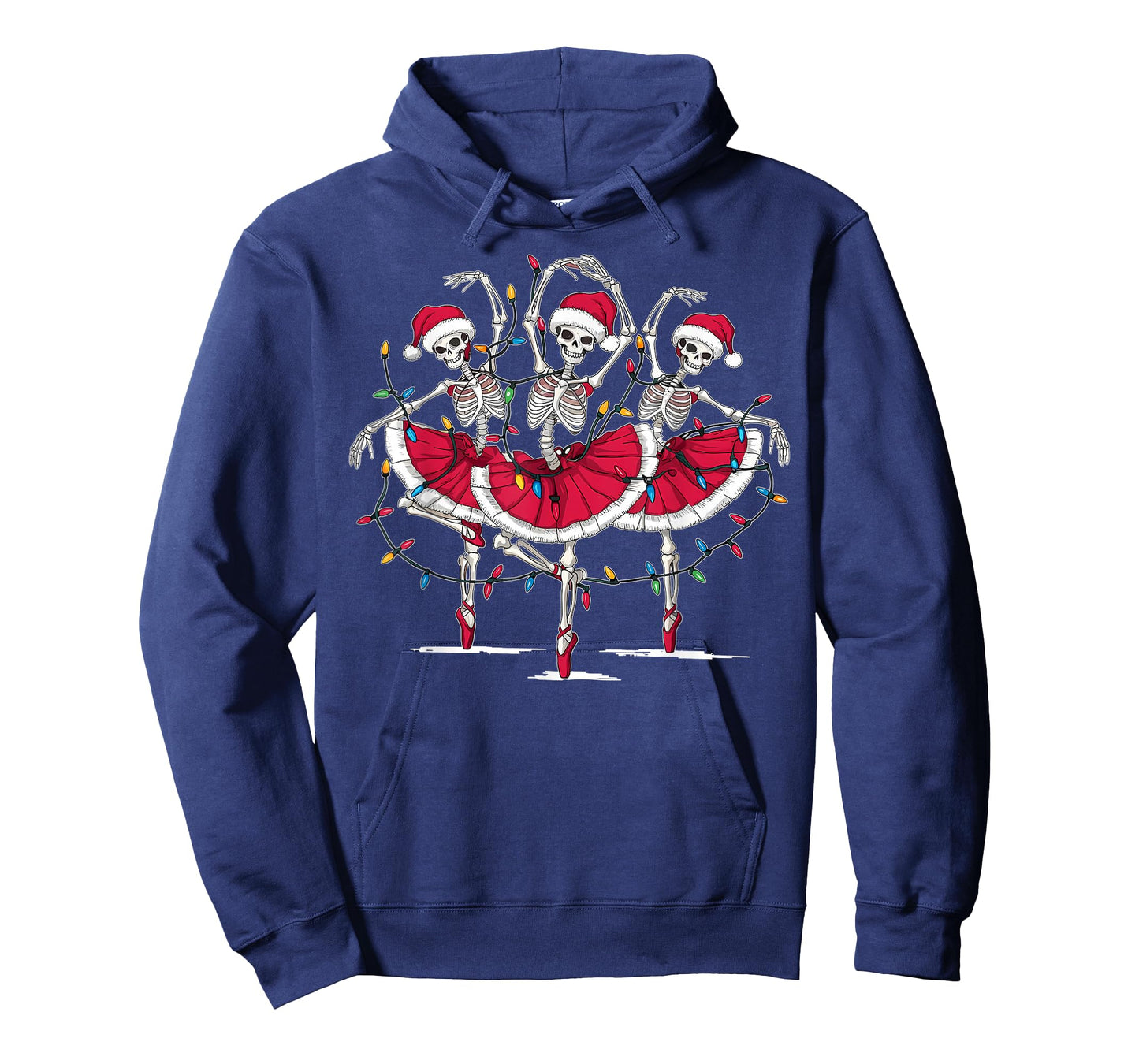 Ballerina Dancing Skeleton Santa Christmas Ballet Dancer T-Shirt