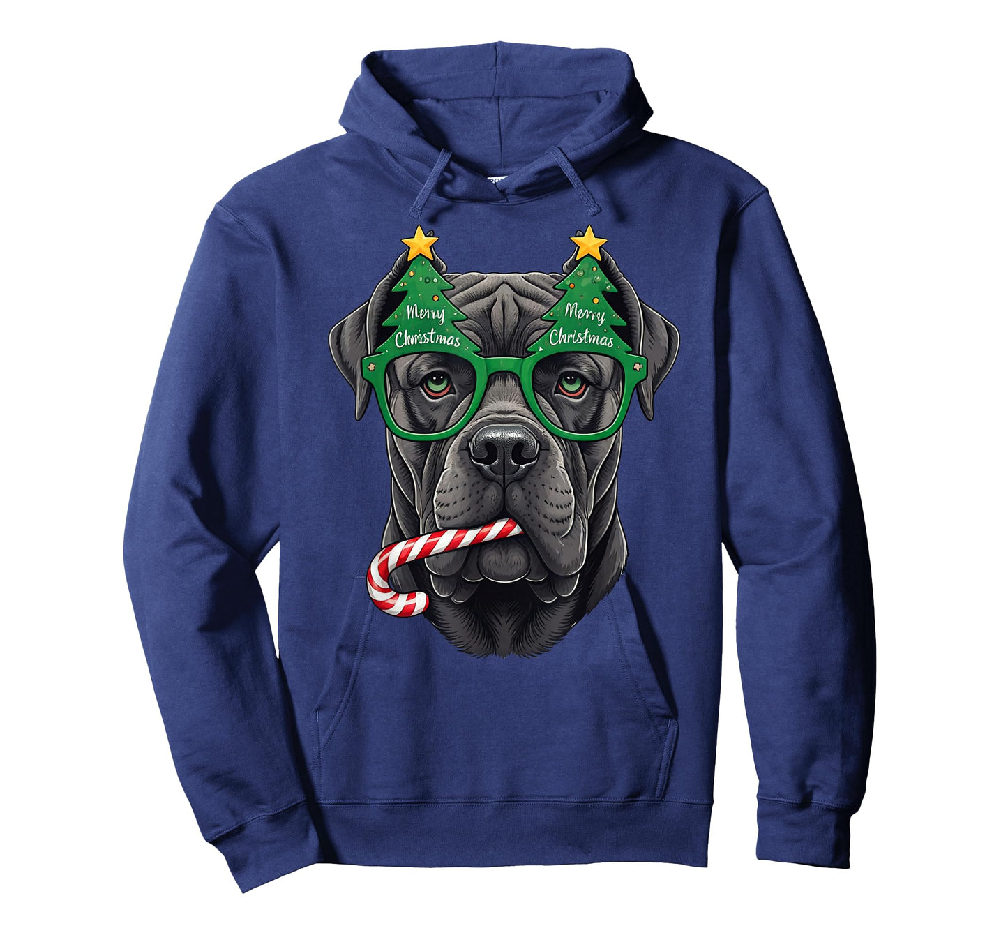 Christmas Tree Sunglasses Cane Corso Candy Cane Mens Womens T-Shirt