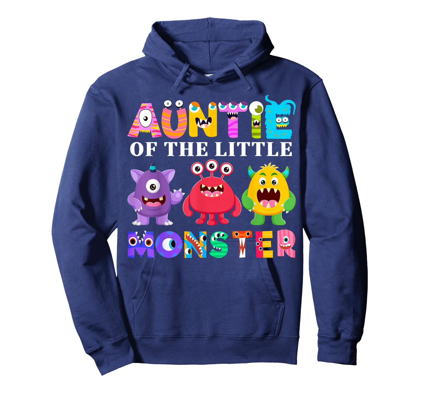 Auntie Of The Little Monster Birthday Party Family Monster T-Shirt