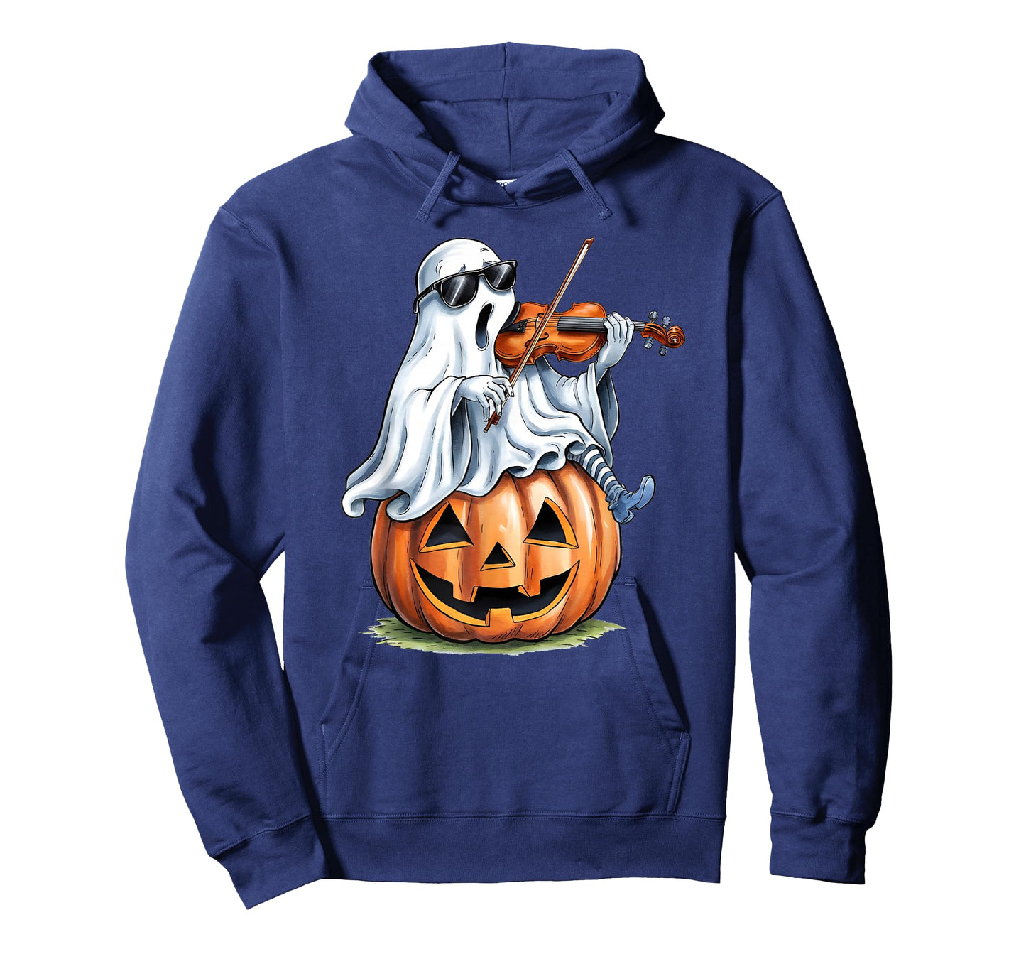 Cute Ghost Playing Violin Music Lovers Halloween Musician T-Shirt