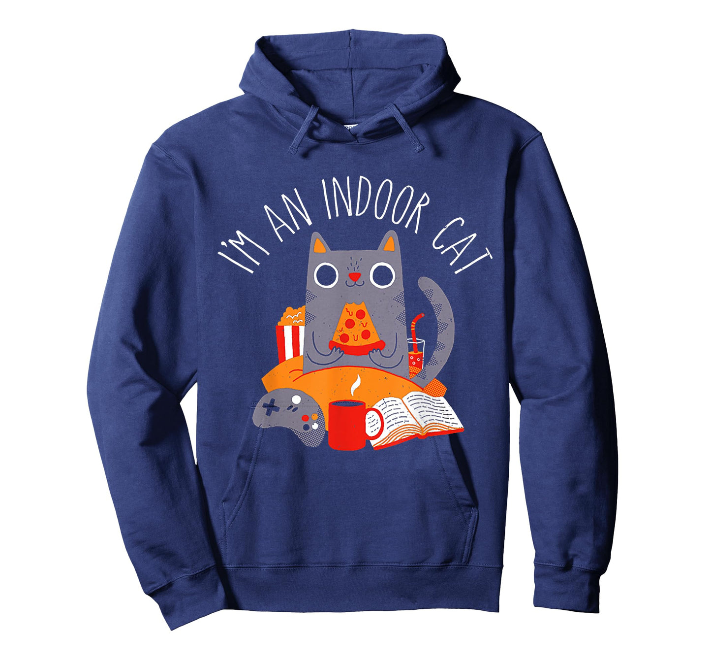I'm An Indoor Cat Funny Reading Coffee Gaming Cat Person Tee Men Women T-Shirt