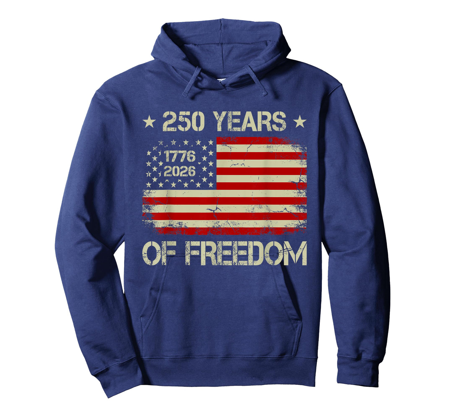 250 Years of Freedom 1776 2026 American Flag 4 July Vintage T-Shirt