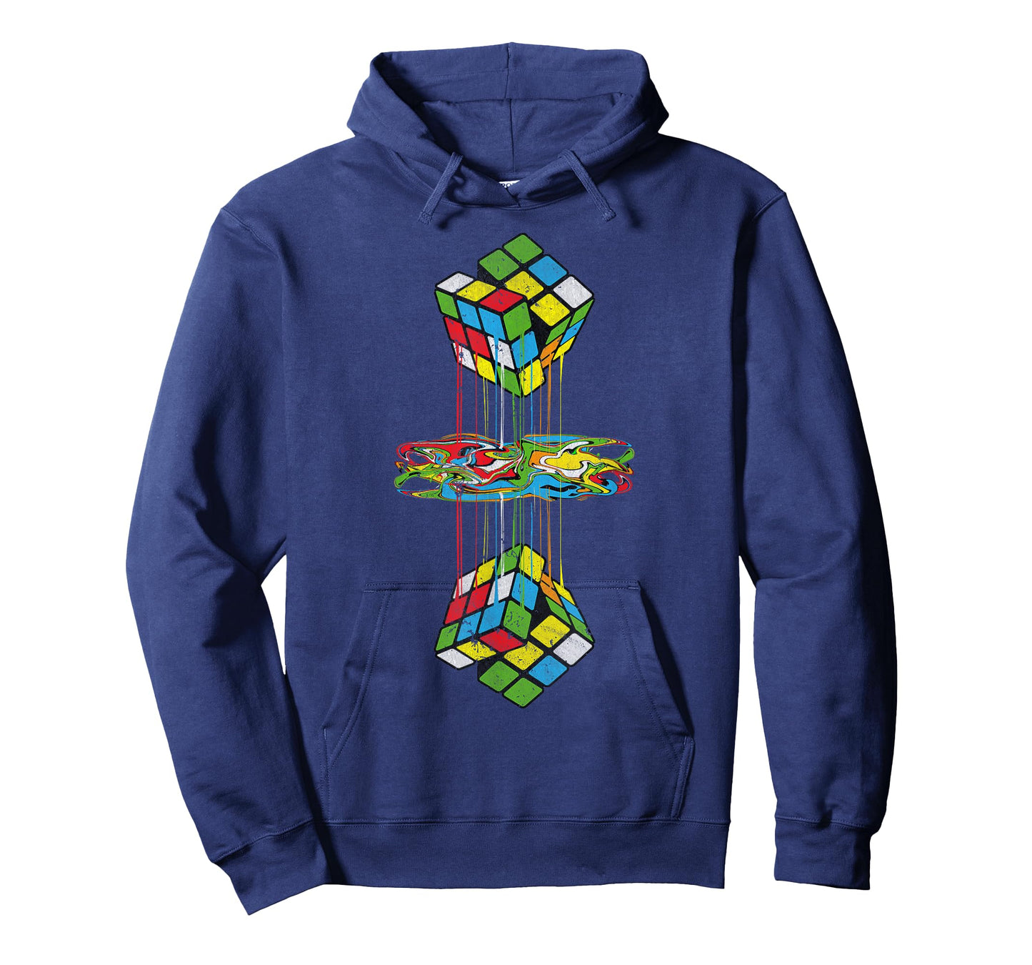 Vintage Melting Cube Refection Graphic Math Speedcubing T-Shirt