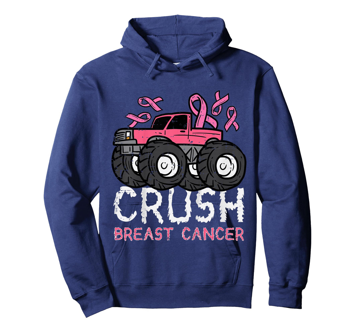 Kids Crush Breast Cancer Awareness Monster Truck Toddler Boy Kids T-Shirt