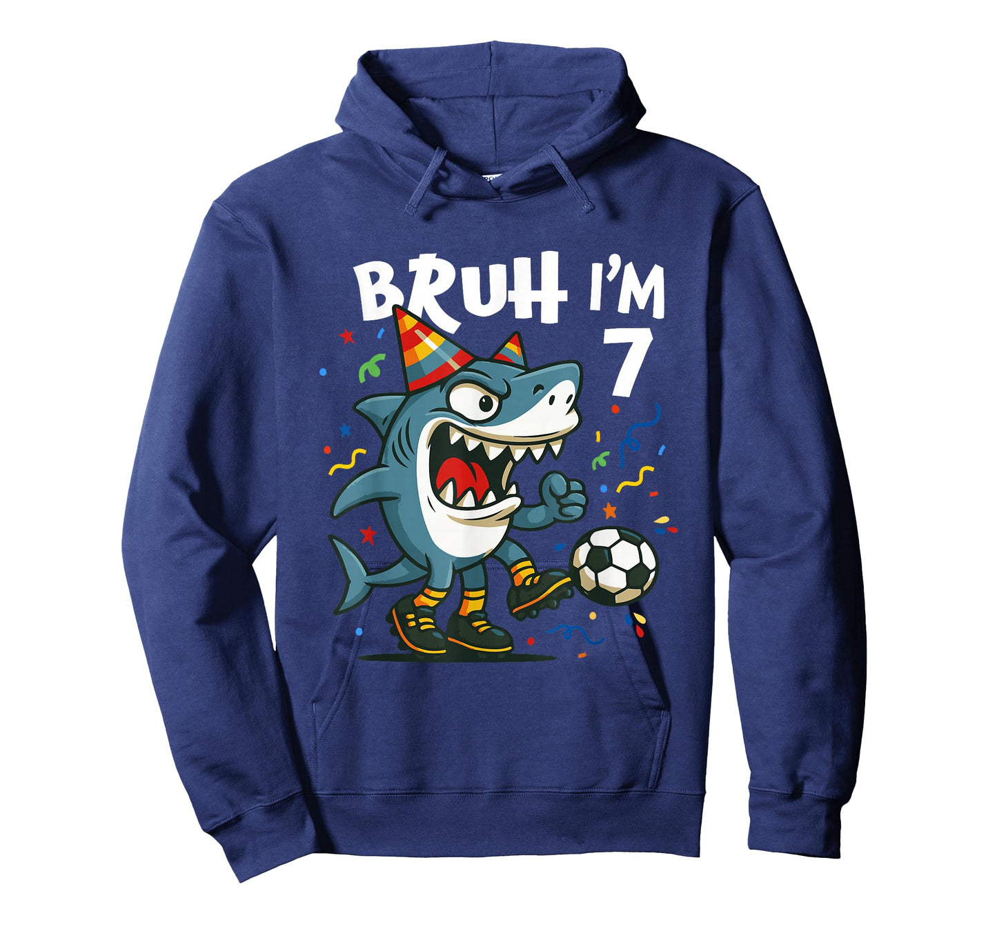 Tralalero Tralala Italian Brain Red Soccer 7th Birthday T-Shirt