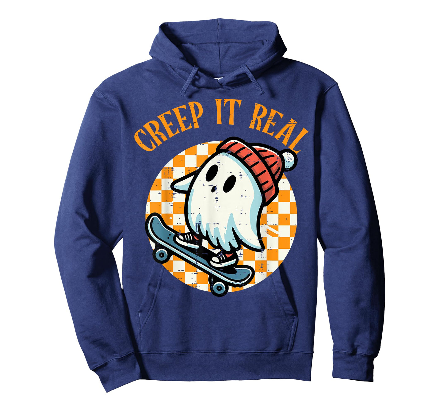 Creep It Real Skater Ghost Halloween Boys Kids Teen Youth T-Shirt
