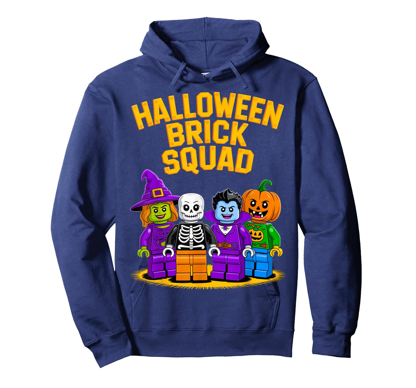 Halloween Brick Squad Costume Master Builder Blocks Building T-Shirt