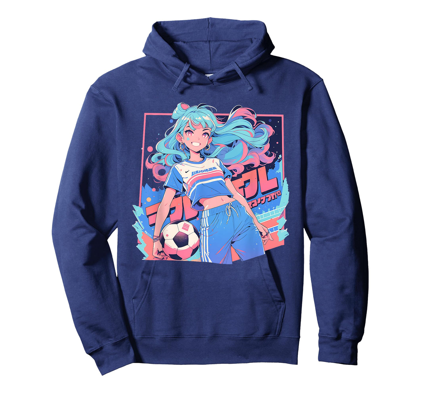 Soccer Girl in funny Pastel japan Anime Aesthetic japanese T-Shirt