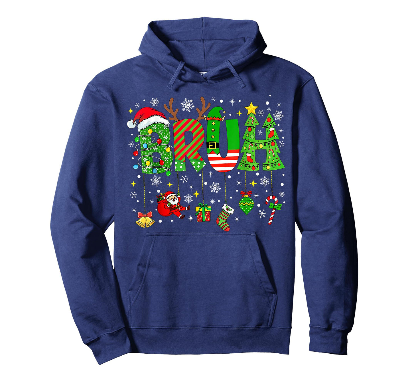 Bruh Christmas Kids Teens Boys Funny Christmas Humor T-Shirt