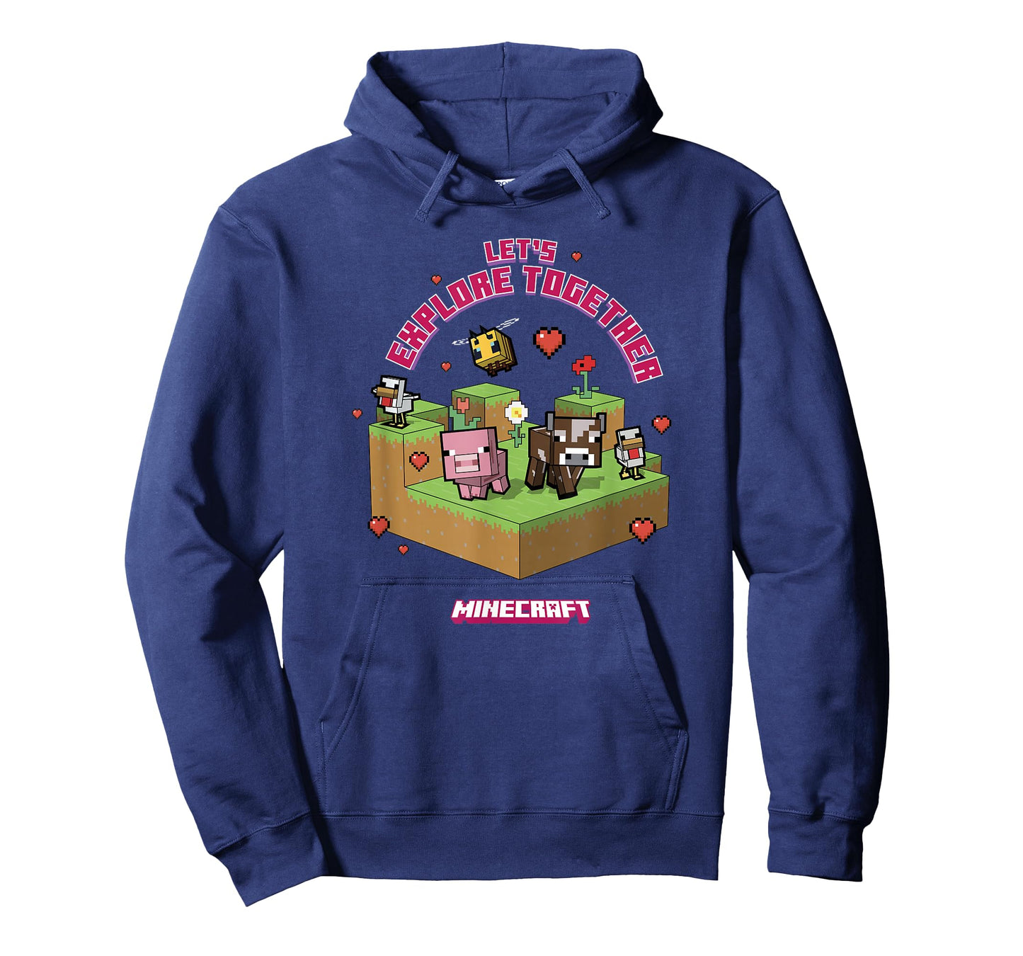 Minecraft Valentine's Day Let's Explore Together Group Shot T-Shirt