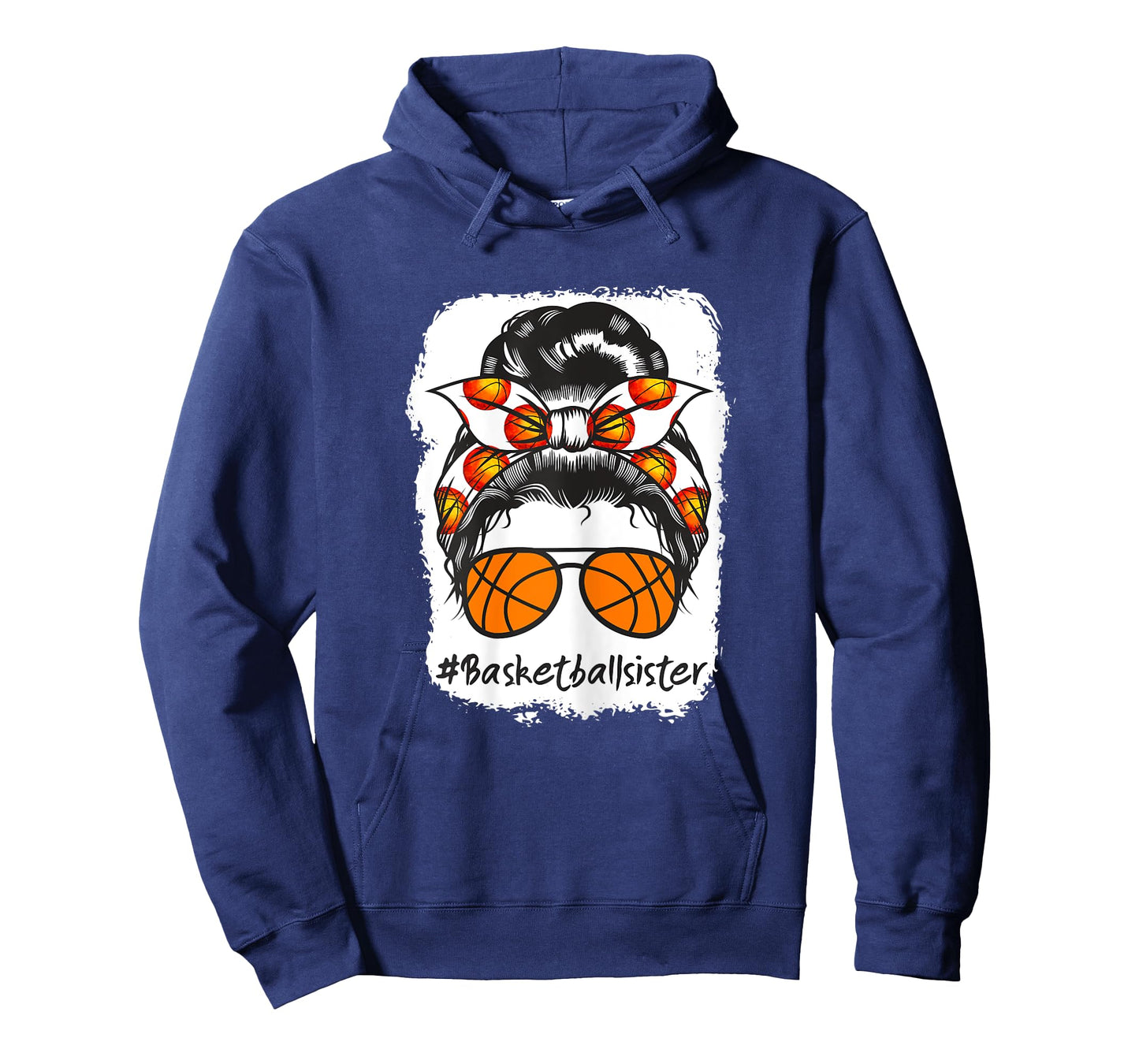 Bleached Basketball Sister Messy Bun Ball T-Shirt