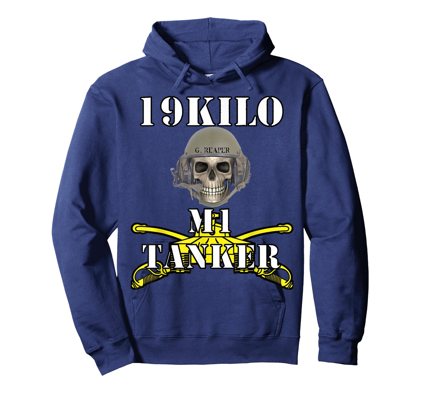 Army M1 Tanker MOS 19K- Abrams Crewman Skull version T-Shirt