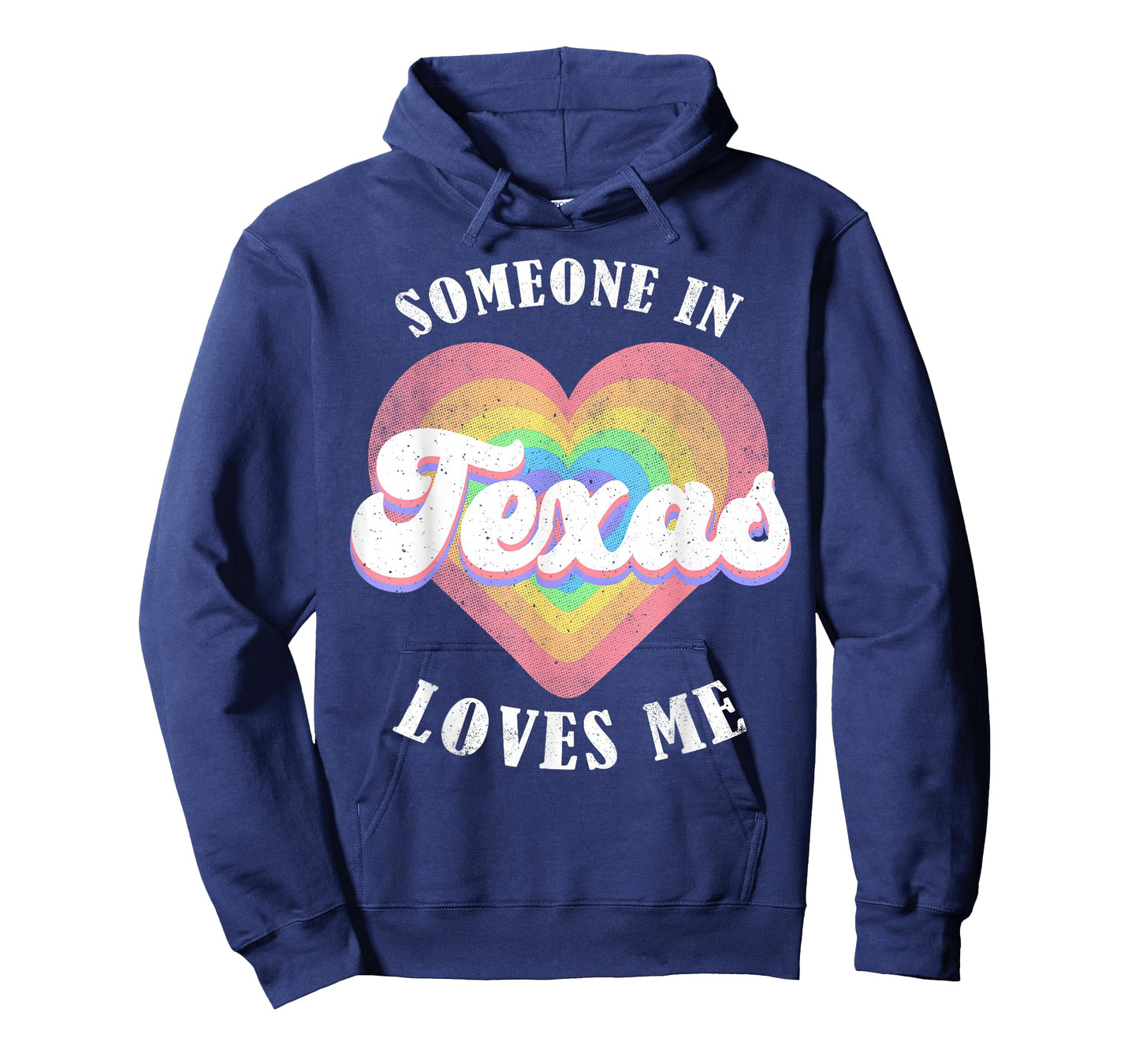 Someone in Texas Loves Me Heart Retro Groovy T-Shirt