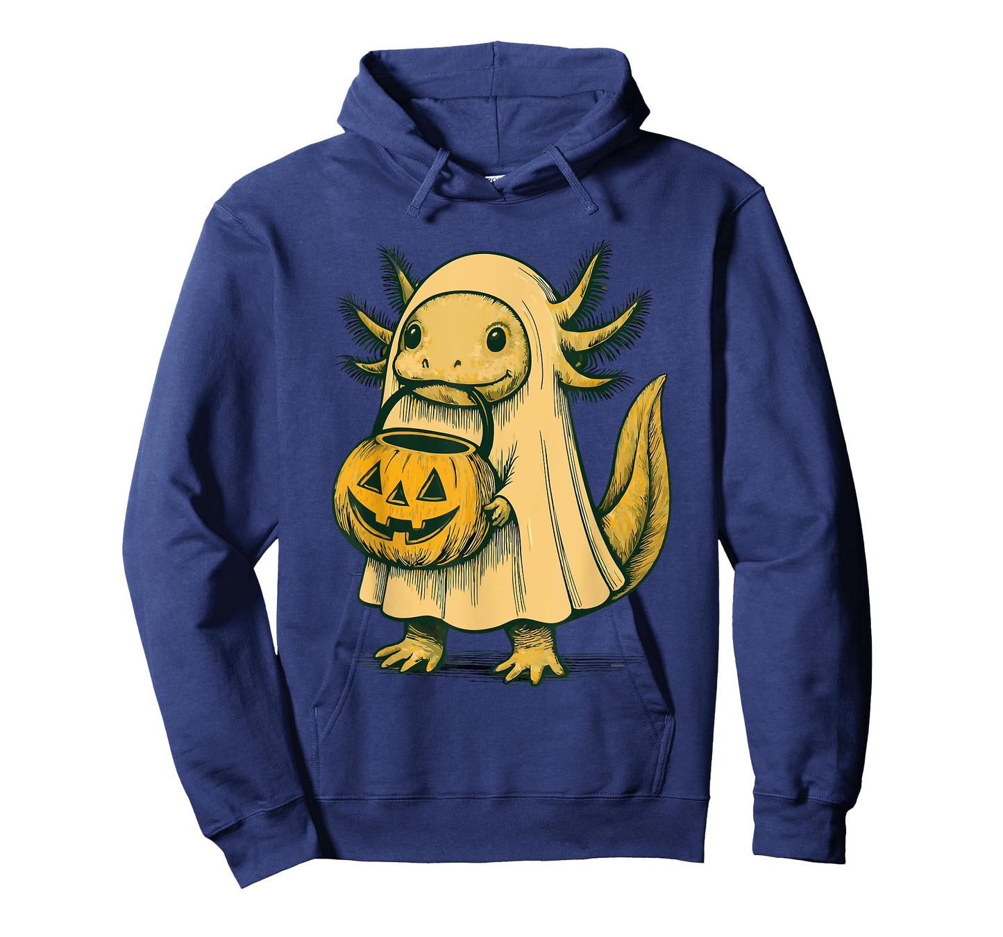 Cute Axolotl Ghost Pun Meme Trick or Treat Funny Halloween T-Shirt