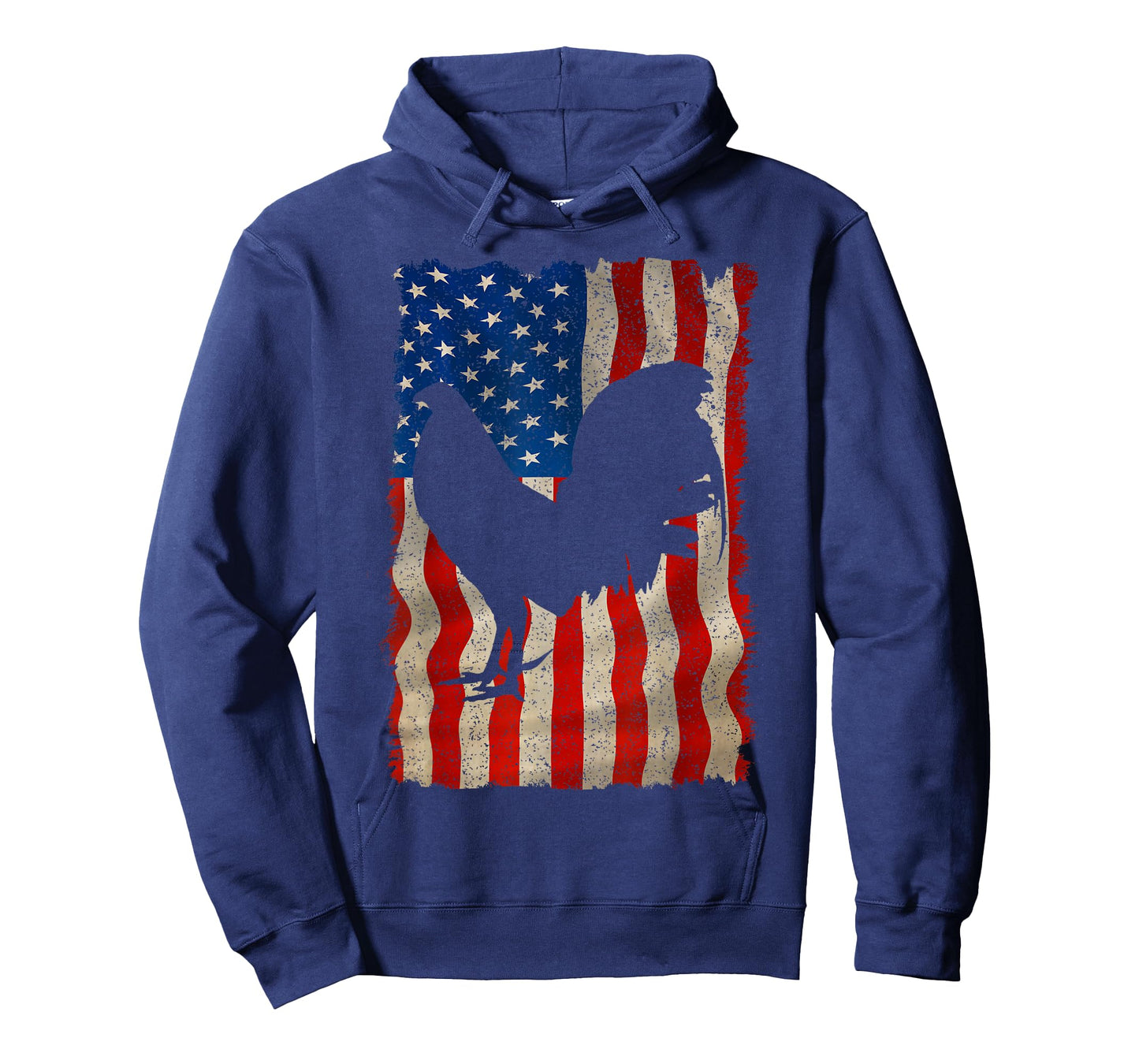 Rooster Vintage US Flag Cock Fight T-Shirt