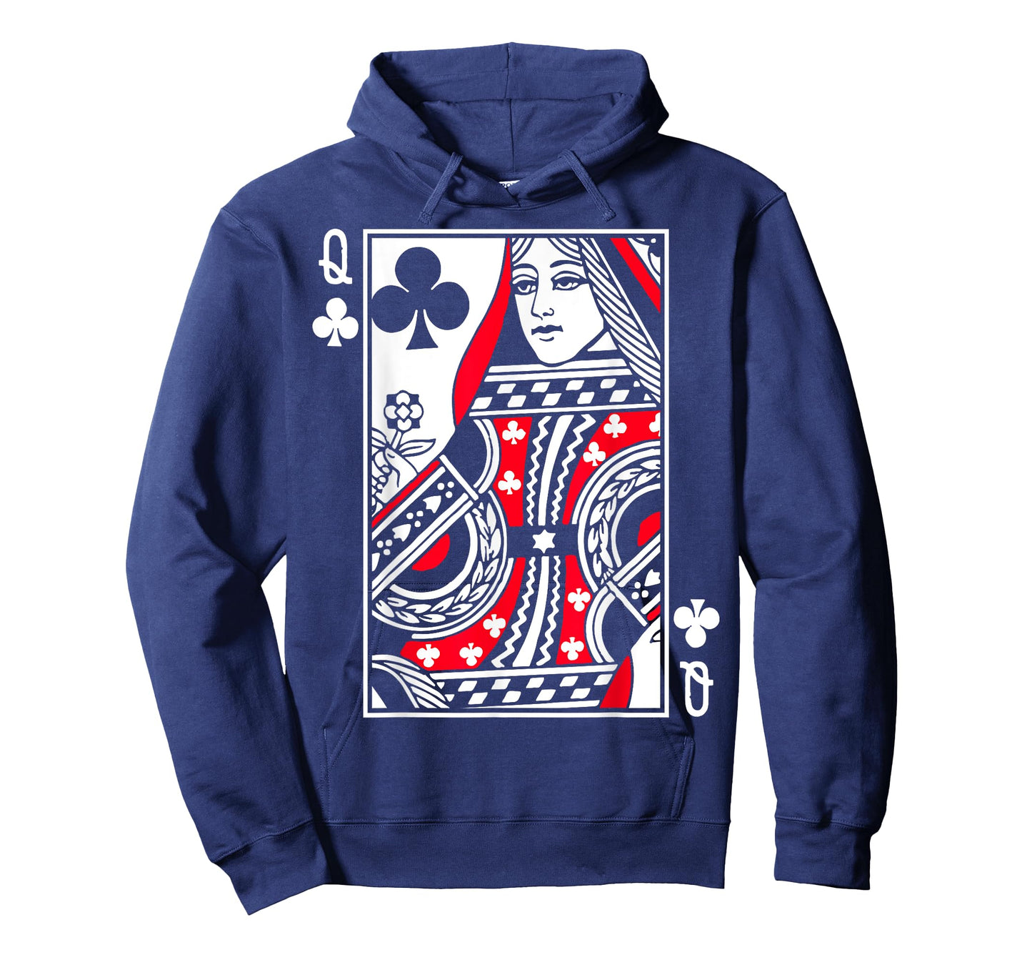 Queen of Clubs Poker or Blackjack Club Queens Playing Card T-Shirt