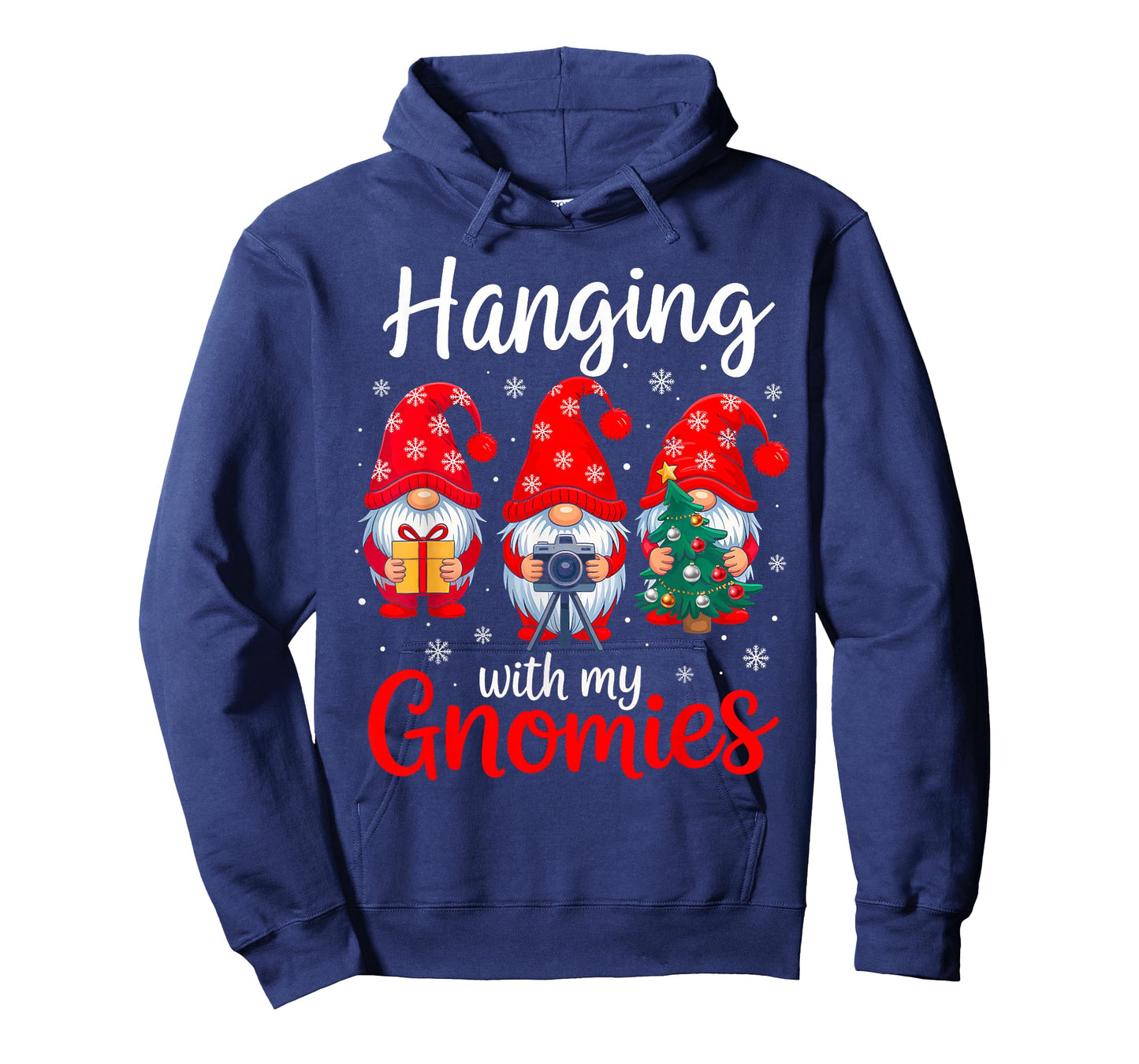 Funny Christmas Gnome Hanging with My Gnomies Family Pajamas T-Shirt