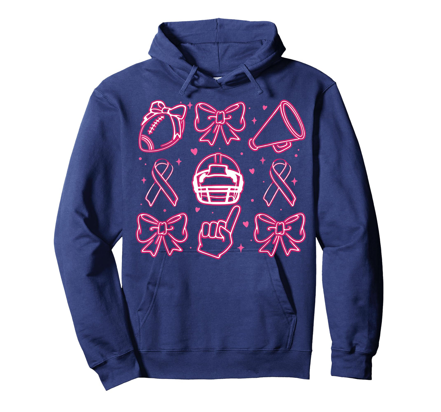 Coquette Bow Cheer Football Pink Out Breast Cancer Awareness T-Shirt