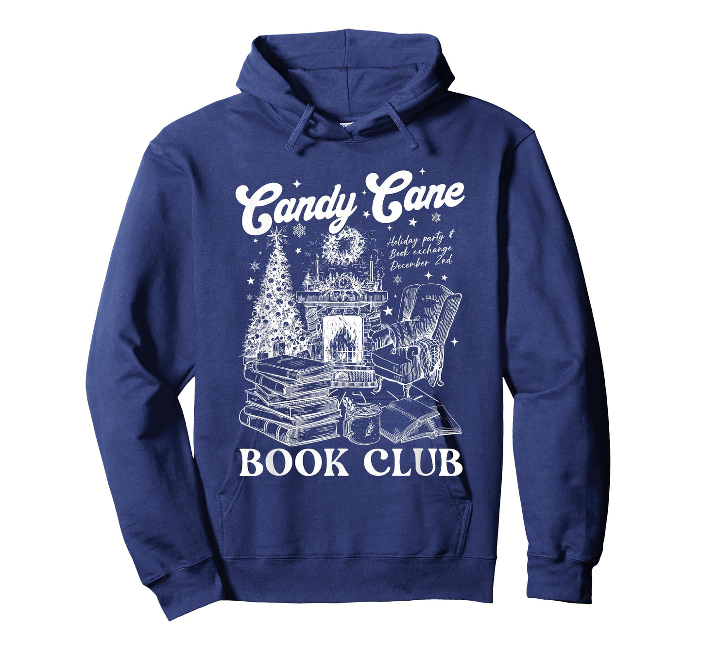 Bookish Christmas Candy Cane Book Club librarian Winter T-Shirt