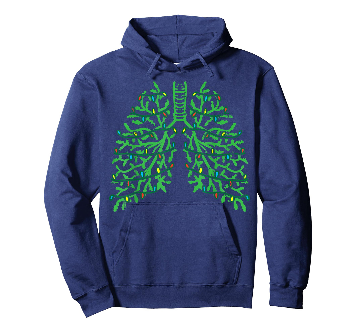 Pulmonologist Christmas Lungs Branches Cute Breath Xmas Gift T-Shirt