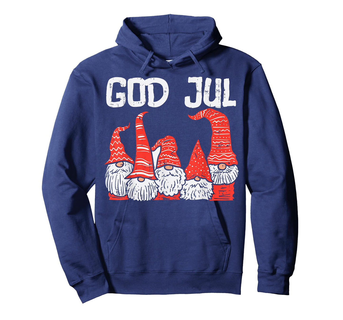 God Jul Three Nordic Gnomes Swedish Norwegian Christmas PJ T-Shirt