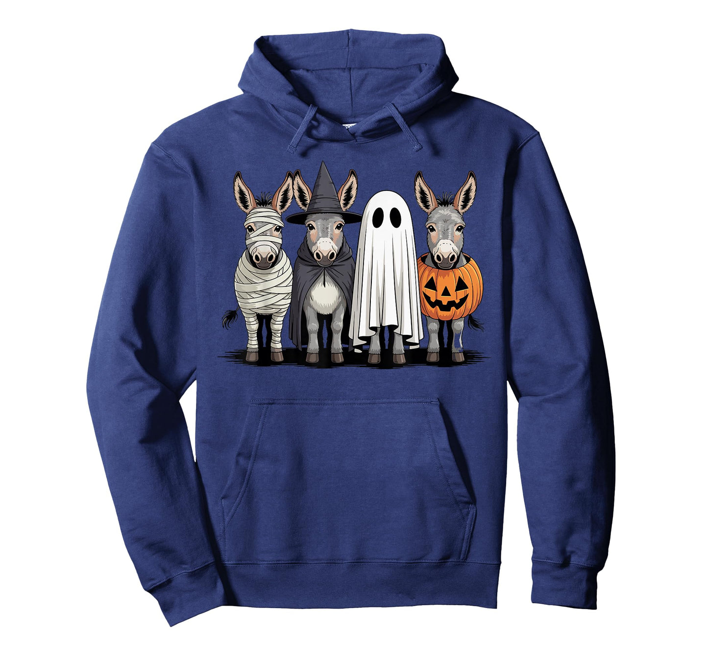 Spooky Ghost Donkey Pumpkin Halloween Skeleton T-Shirt