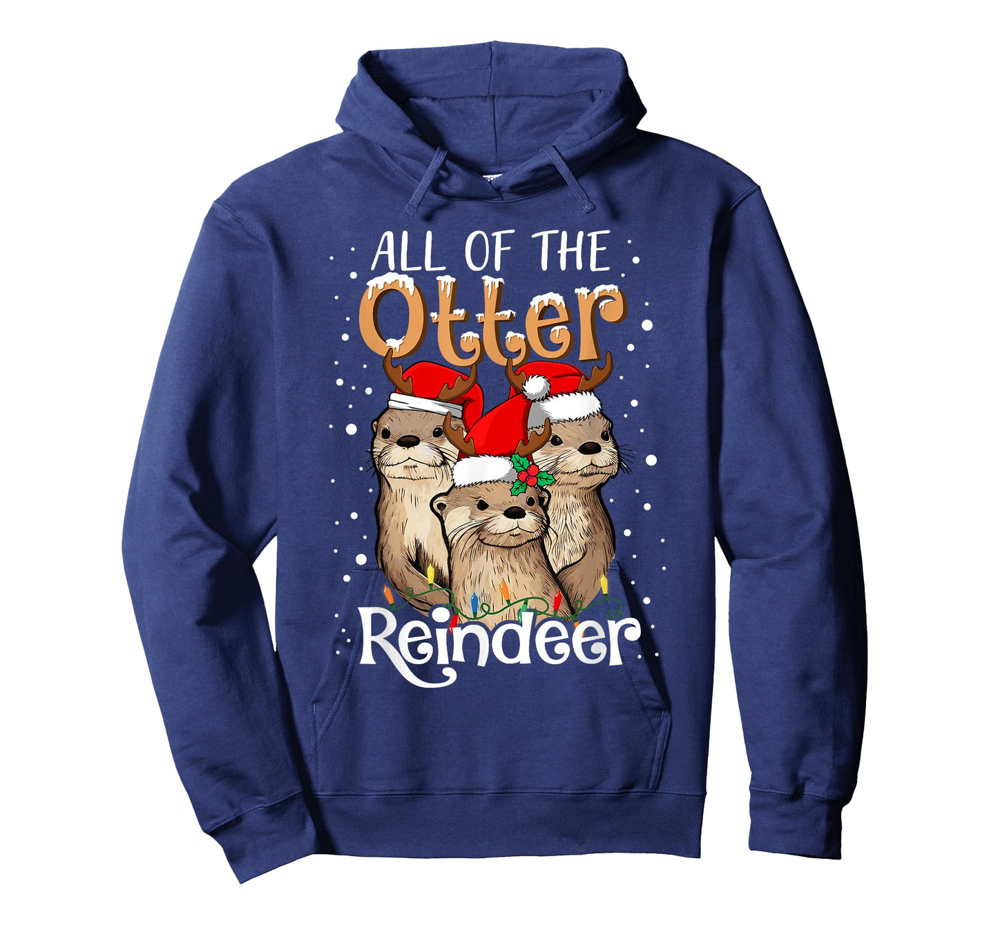 All of The Otter Reindeer Christmas Otters Santa Xmas Pajama T-Shirt