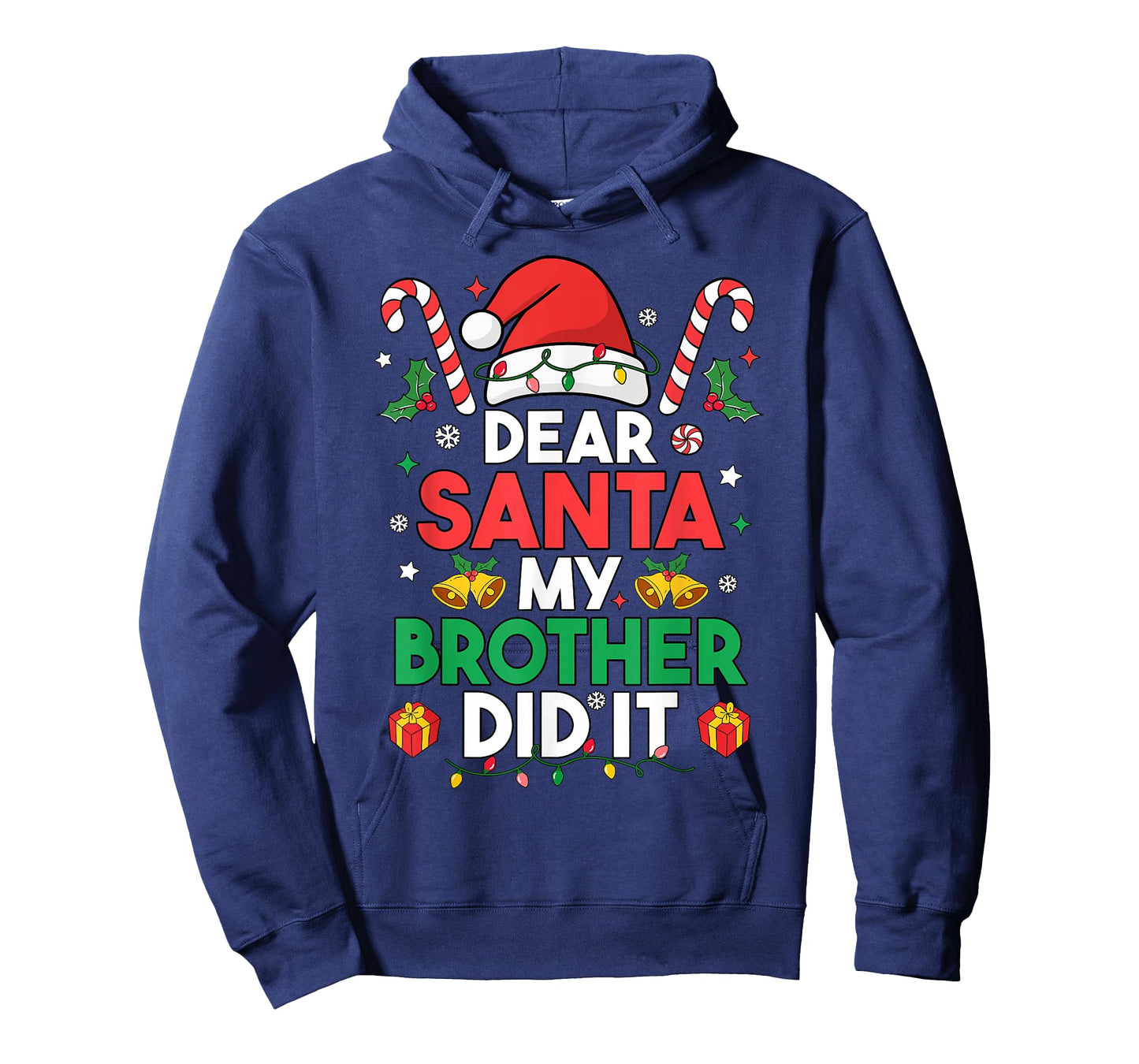 Dear Santa My Brother Did It Funny Christmas Boys Girls Kids T-Shirt