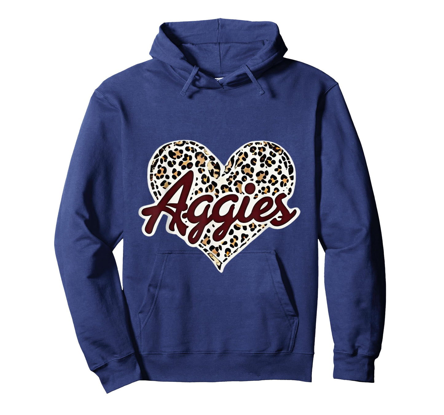 Aggies Love Leopard Heart Fashion Tee for Students T-Shirt
