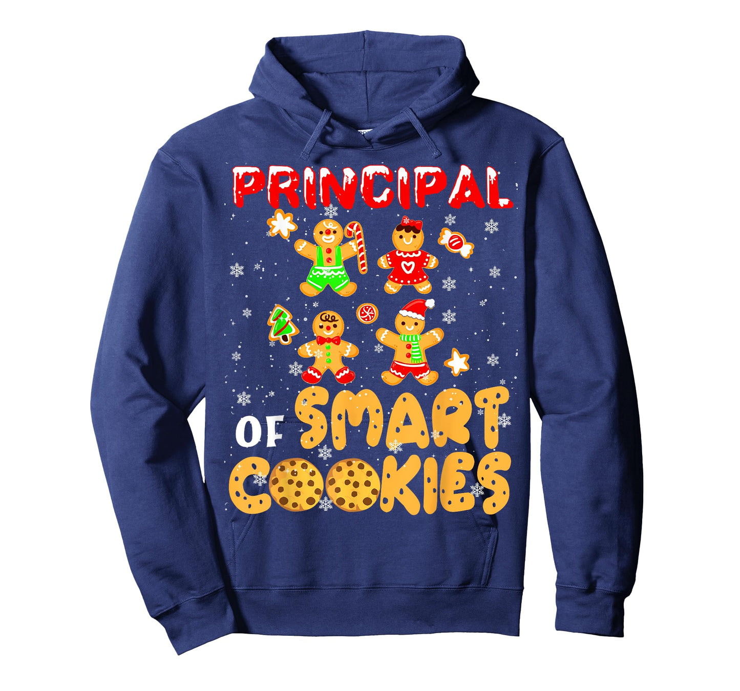 Principal Of Smart Cookies Gingerbread Man Principal Xmas T-Shirt