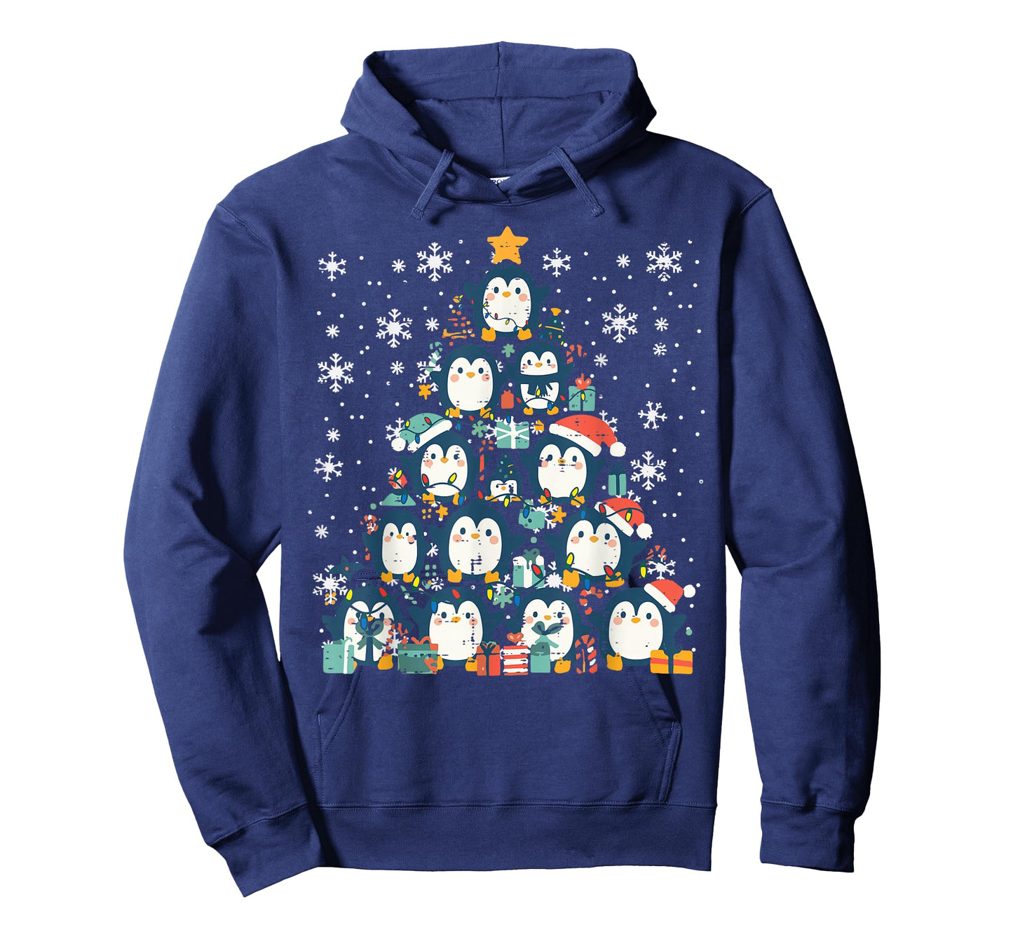 Penguin Christmas Tree Cute Xmas Girls Boys Kids Women Men T-Shirt