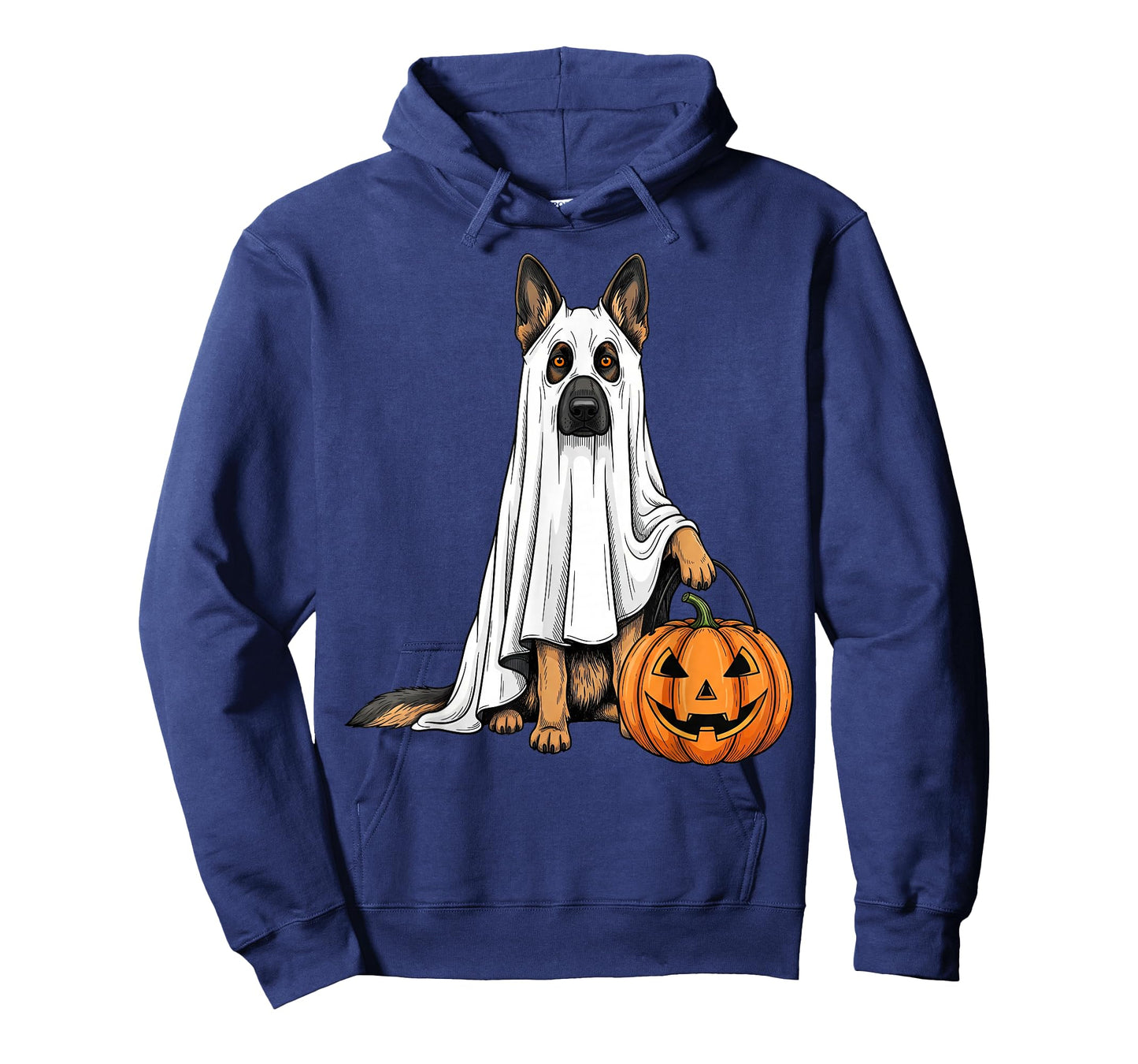 Funny German Shepherd Ghost Pumpkin Cute Spooky Dog Lover T-Shirt