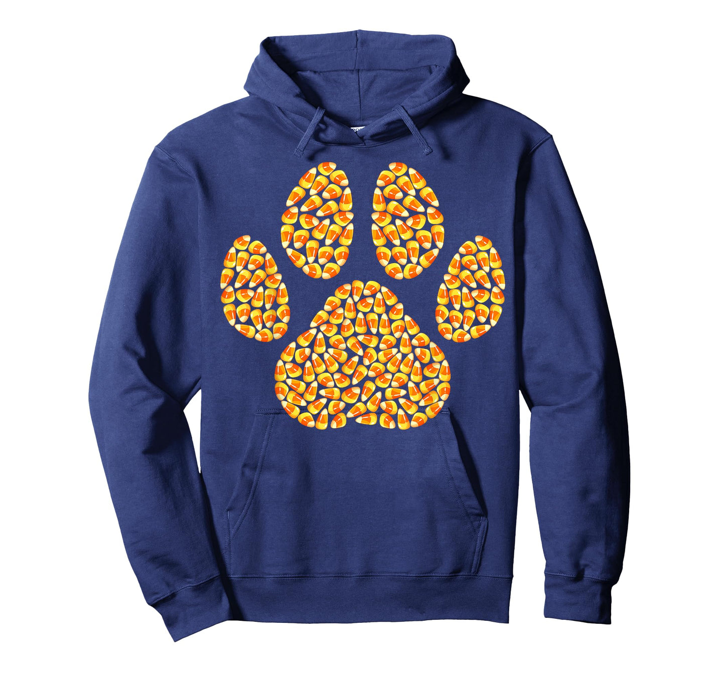 Funny Candy Corn Dog Paw Print Happy Halloween Day Kids Boys T-Shirt