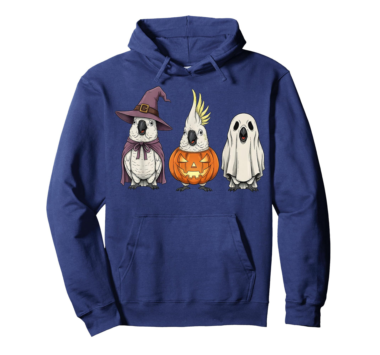 Spooky Ghost White Cockatoo Parrot Lover Pumpkin Halloween T-Shirt