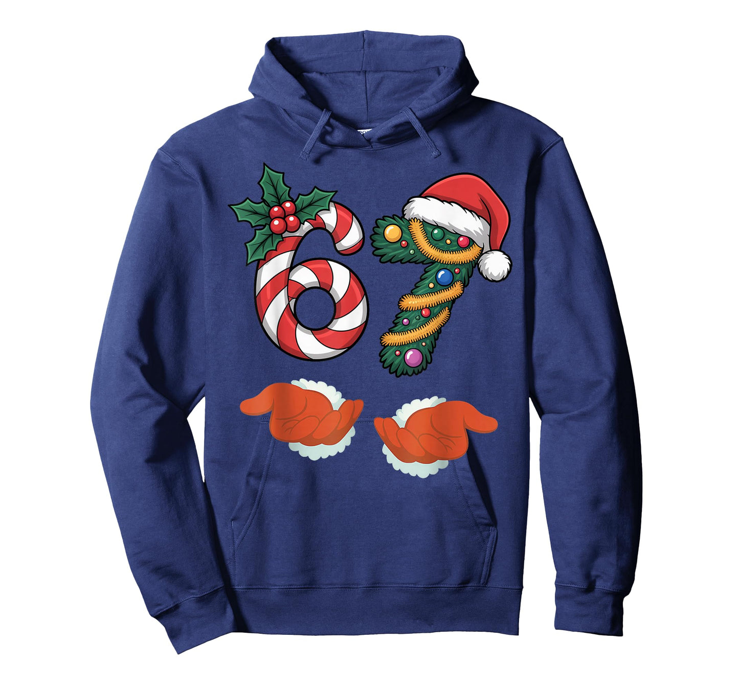 Viral 67 Candy Canes Christmas Tree with Hand Holiday 67 T-Shirt
