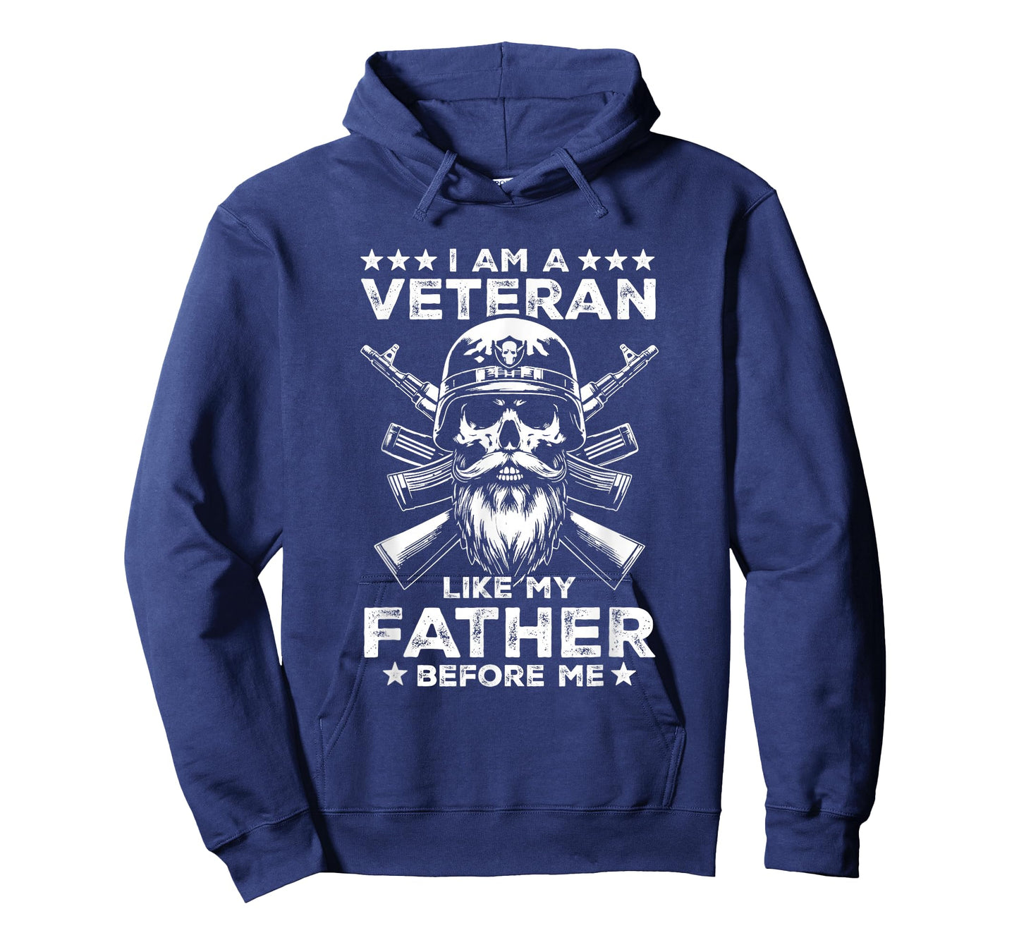 I Am A Veteran Like My Father Before Military Skull US Army T-Shirt