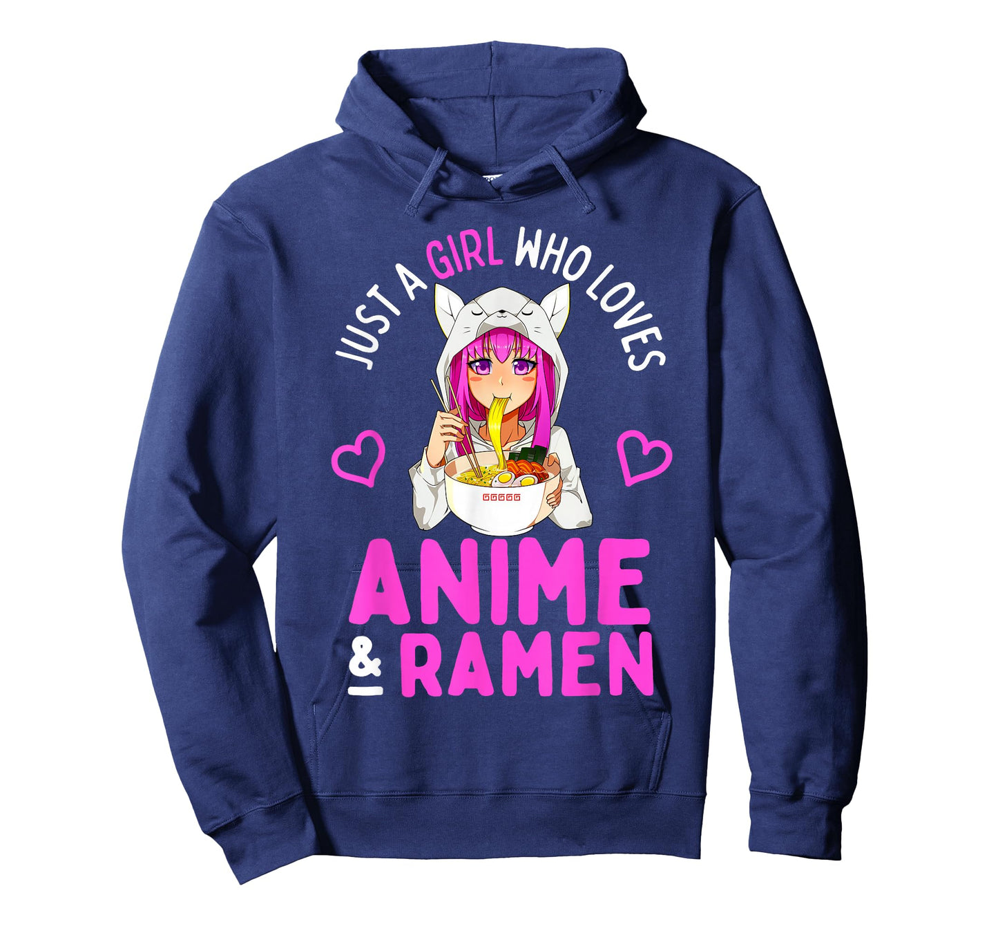 Just a Girl Who Loves Anime and Ramen Bowl Japanese Girls T-Shirt Small