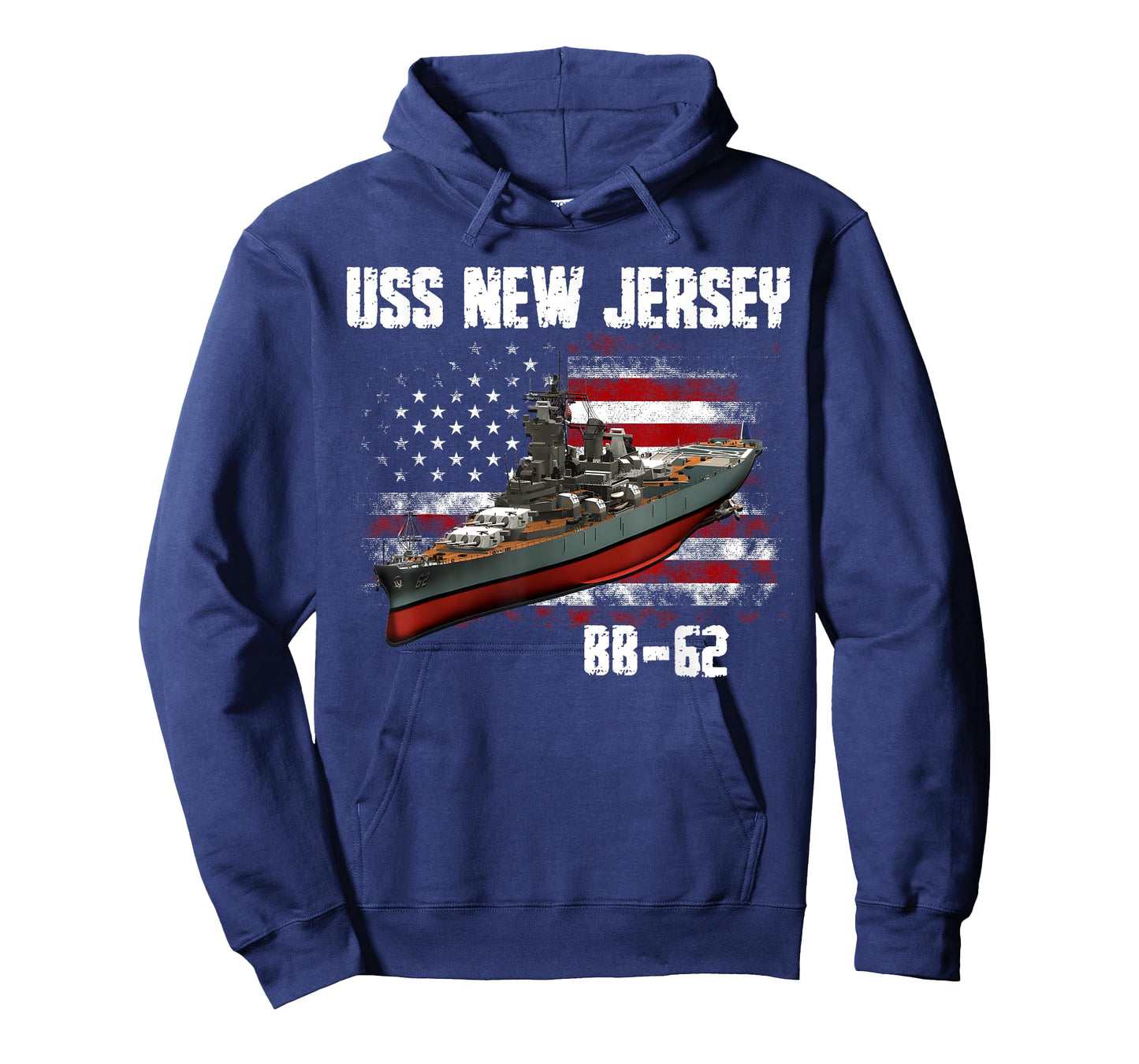 WW2 American Battleship USS New Jersey BB-62 Warship Veteran T-Shirt
